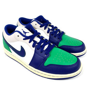 Nike Air Jordan 1 Low "Rare Air" Mens Size 8.5 Sail Deep Royal Blue Shoes